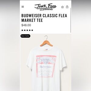 BUDWEISER CLASSIC FLEA MARKET TEE Sz L